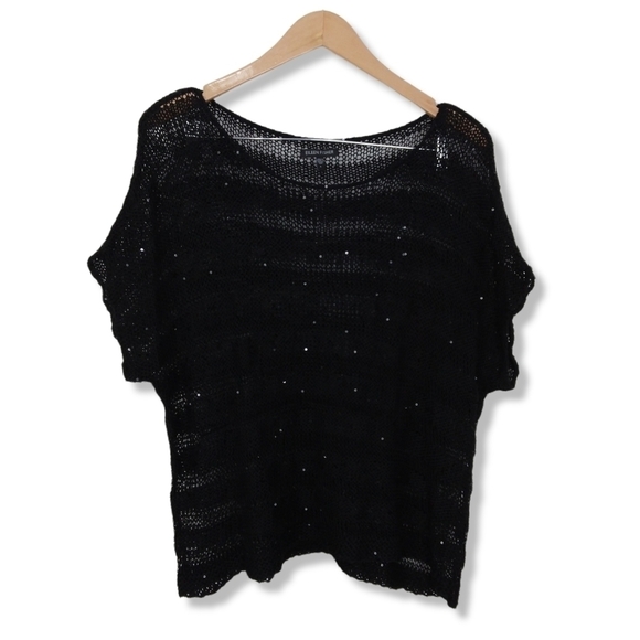 Eileen Fisher Sequin Chainmail Knit Top - Picture 10 of 12